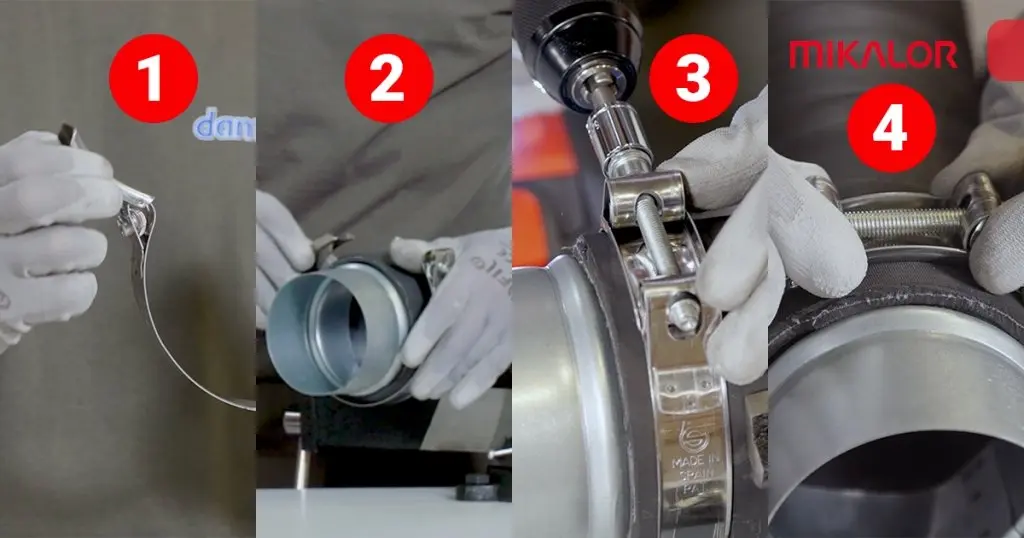 بست هیدرولیک تقویتشده محکم دور شیلنگ روغن در ماشینآلات سنگین